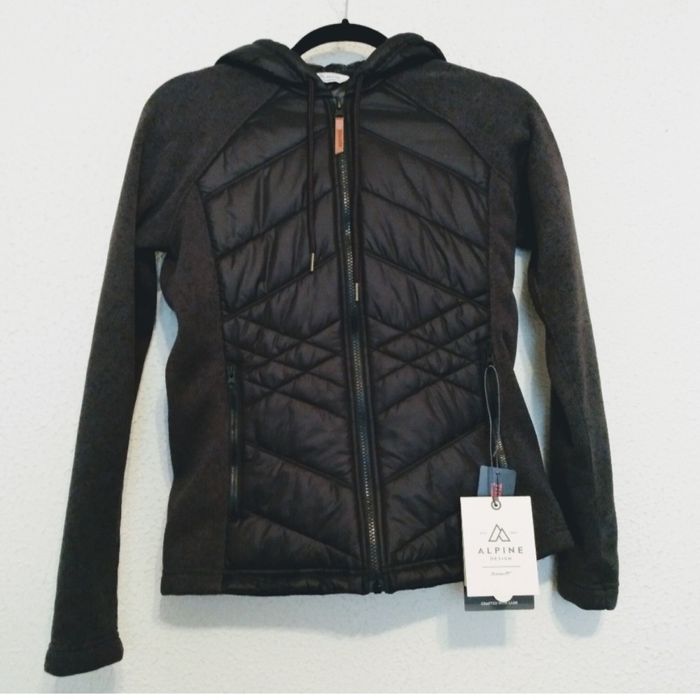 Alpine Black Puffer Jacket Versatile Outerwear Ta… - image 1